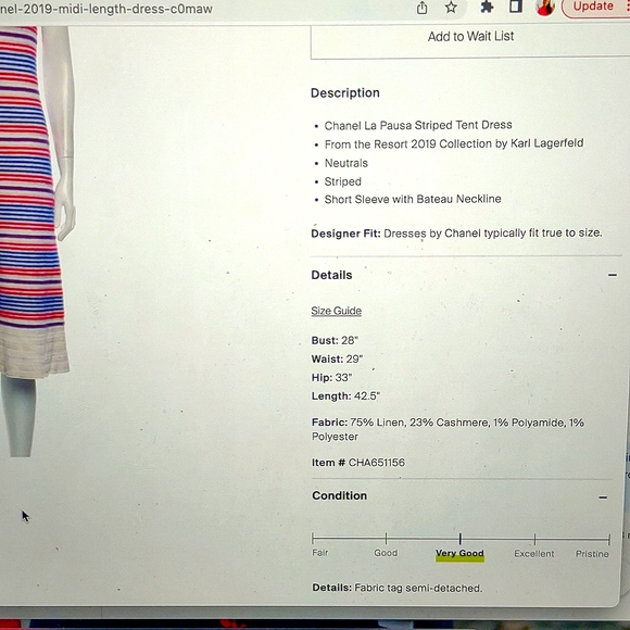 Chanel La Pausa Striped dress - Picture 11 of 12